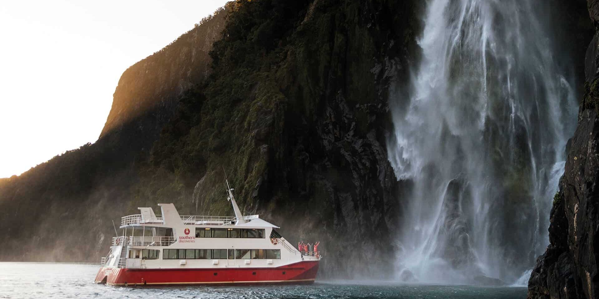 Nature-Cruise-getting-close-to-Stirling-Falls-in-Milford-Sound-1